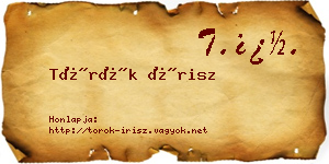 Török Írisz névjegykártya