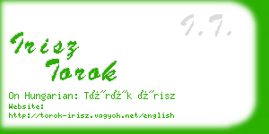 irisz torok business card